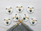 White Knitting Sheep | Stitch Stoppers