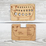 Sheep Knitting Needle Gauge and/or Wraps Per Inch Tool