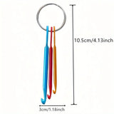 Mini Aluminum Crochet Hook Set with Keychain