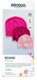 A pattern leaflet for Doodle hat in different shades of yarn.