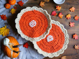 Pumpkin Pie trivet orange & beige