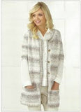 James C. Brett JB208 Cardigan printed Pattern Leaflet