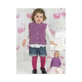 James C. Brett Flutterby chunky JB317 Cardigan and Waistcoat printed Pattern Leaflet