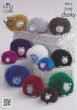 King Cole Tinsel Chunky Yarn Pattern Leaflets